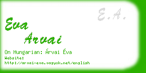 eva arvai business card